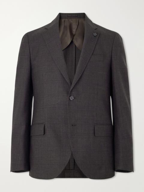 LARDINI Prince of Wales Checked Wool Suit Jacket