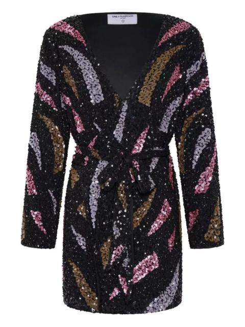 ONE TEASPOON Delusion sequin wrap dress