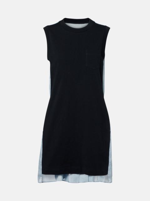 sacai Cotton jersey minidress