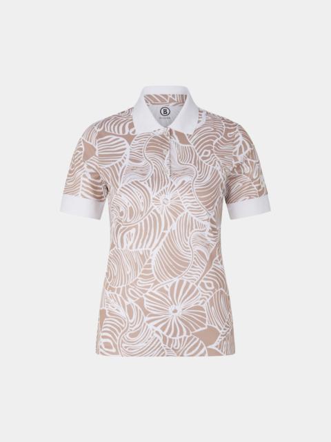 BOGNER Deloris functional polo shirt in Beige/White