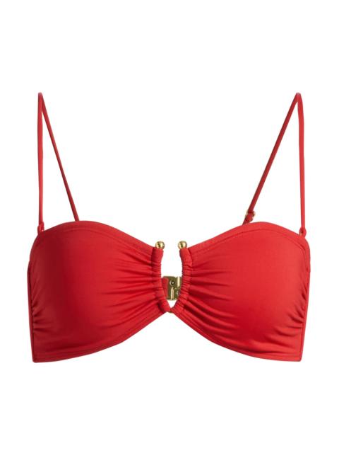 NILI LOTAN Women's Bandeau Bikini Top - Red