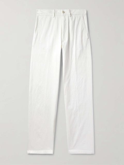 Straight-Leg Cotton Trousers