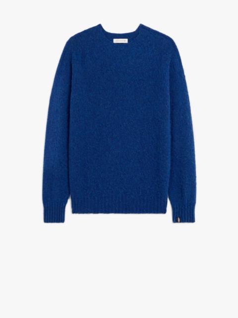 Mackintosh HUTCHINS BLUE WOOL CREWNECK SWEATER