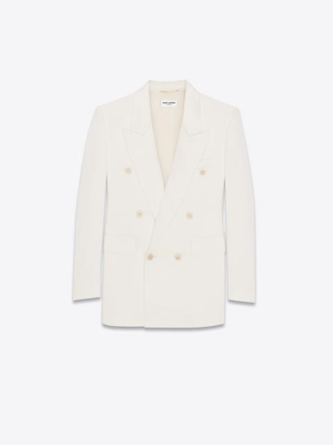 SAINT LAURENT double-breasted jacket in silk satin
