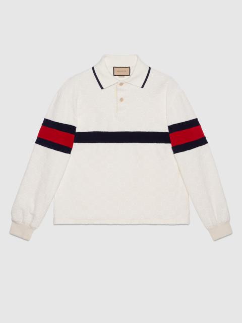 GUCCI GG cotton terry cloth polo with Web