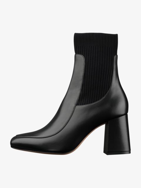 A.P.C. DOROTHÉE CHELSEA BOOTS - SMOOTH LEATHER AND KNIT MATERIAL