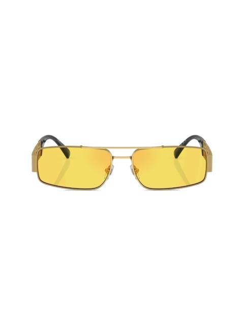VERSACE logo-plaque rectangular-frame sunglasses
