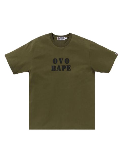 BAPE x OVO Stencil Logo Tee 'Olive Drab'