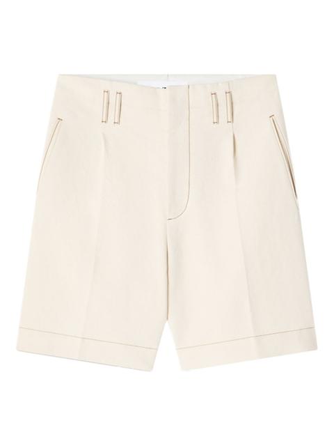 Lanvin topstitch cotton shorts