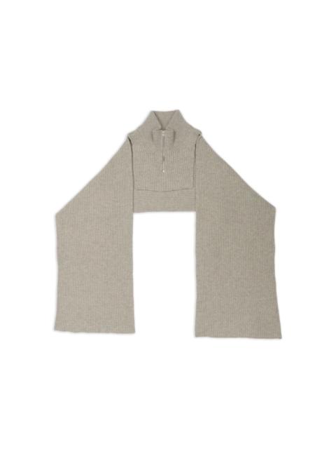 MM6 Maison Margiela half-zip ribbed scarf