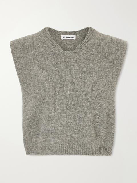 Jil Sander Cropped Wool-blend Sweater Vest