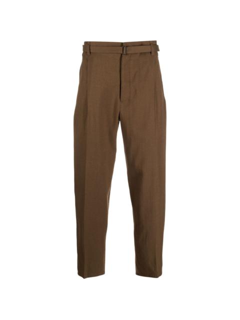 pleat-detailing tapered trousers