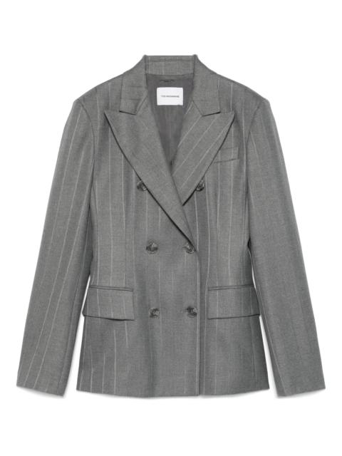 THE ANDAMANE The Andamane Pinstripe Double-breasted Blazer