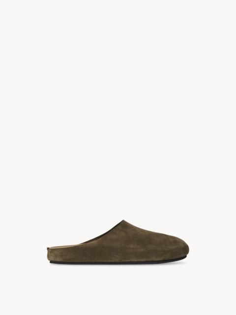 The Row Hugo Slide in Suede