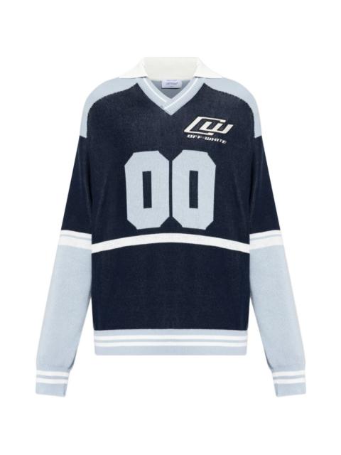 Off-White logo-detail V-neck sweater