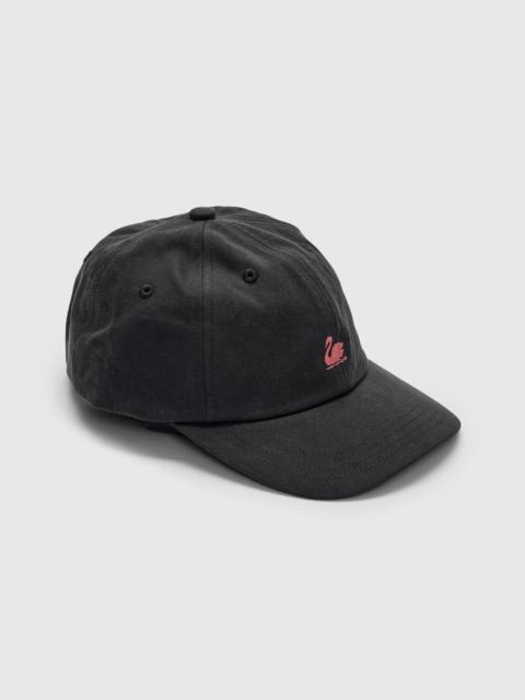 Merz b. Schwanen Swan Logo Cotton Twill Cap in Charcoal