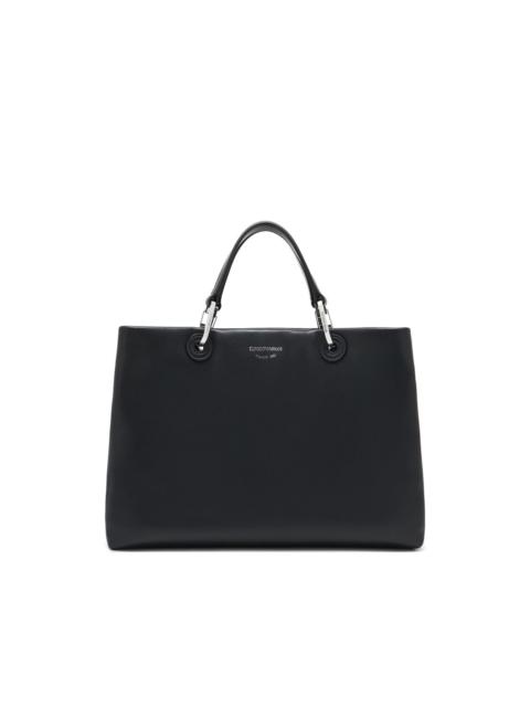 EMPORIO ARMANI medium top-handle leather tote bag