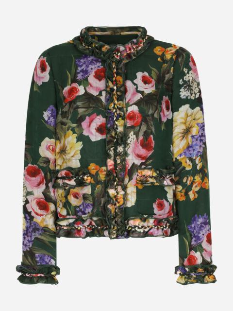 Dolce & Gabbana Garden-print chiffon jacket