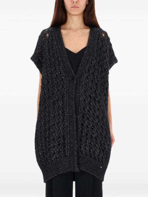Herno openwork short-sleeve vest