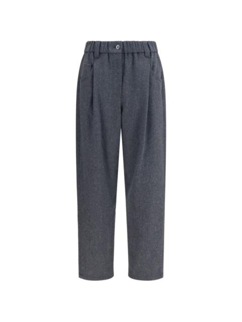 Brunello Cucinelli pleated elasticated-waist trousers