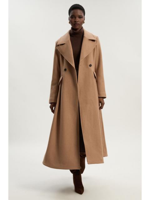 KAREN MILLEN Petite Wool Tailored Flared Skirt Midi Coat