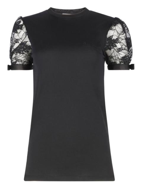 NINA RICCI lace-embroidered T-shirt