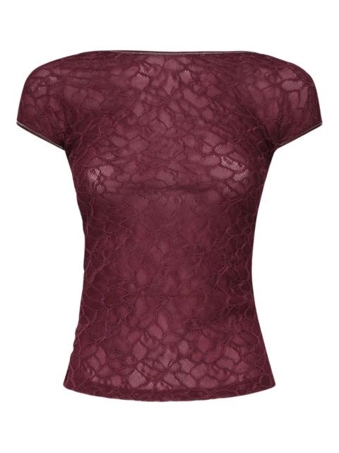 PINKO Cody lace-pattern T-shirt