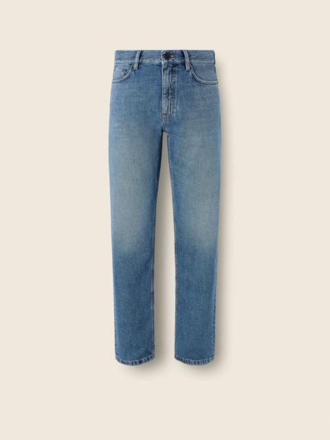 ZEGNA BLUE COTTON ROCCIA JEANS