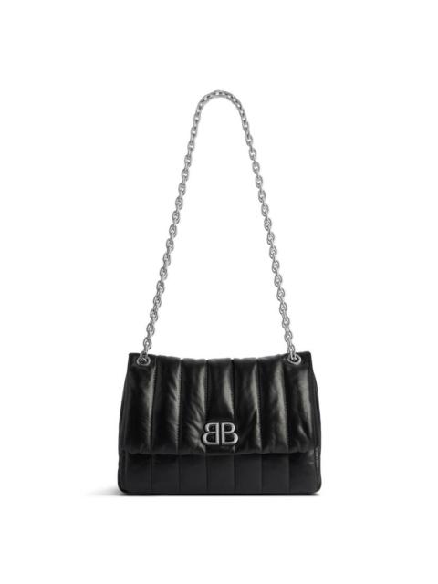 BALENCIAGA Women's Monaco Mini Bag Quilted  in Black