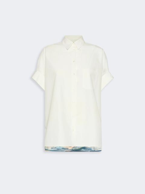 WEEKEND Max Mara TUONO Cotton and printed silk shirt - WHITE