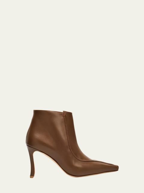 Manolo Blahnik Milleta 90mm Leather Ankle Boots