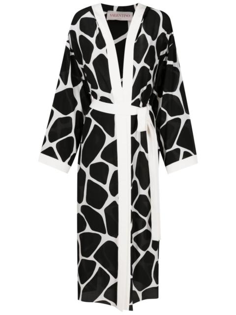 Valentino animal-print silk cover-up