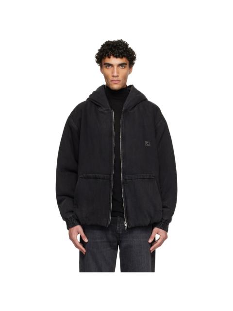 Wooyoungmi Black Denim Hooded Jacket