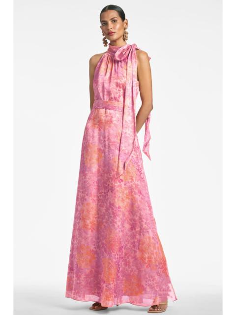 SACHIN & BABI DIANA GOWN - PASTEL SUNSET HYDRANGEA