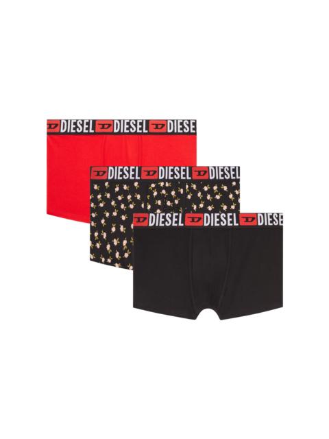 Diesel THREE-PACK OF STRETCH COTTON TRUNKS WITH FLORAL PRINT