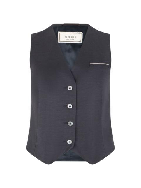 PESERICO button V-neck vest