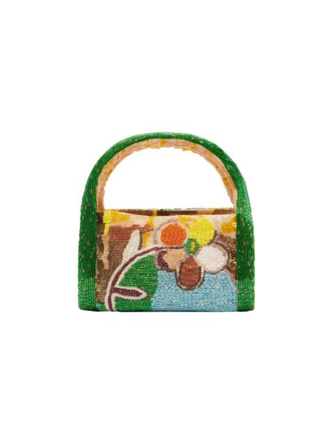 ALÉMAIS Limelight Beaded Barrel Bag
