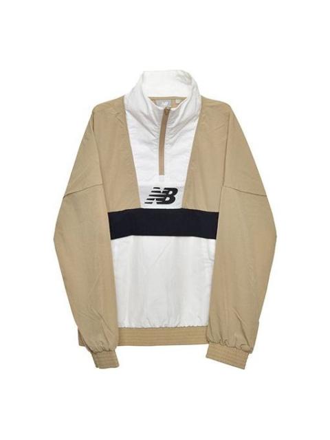 New Balance (WMNS) New Balance Woven Stand Collar Half Zipper Casual Jacket Milky White NA933012-IV