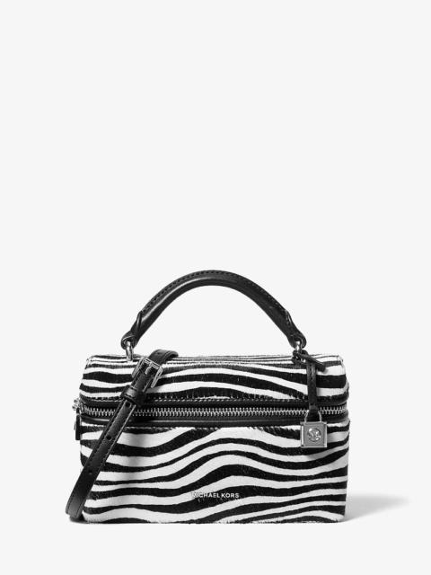 MICHAEL KORS Jana Extra-Small Zebra Print Calf Hair Crossbody Bag