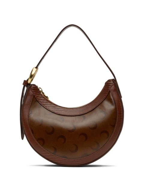 Marine Serre Brown Moon Airbrushed Leather Eclips Mini Bag