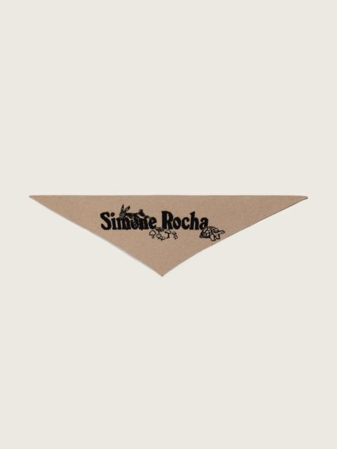 Simone Rocha Graphic Logo Knit Neckerchief