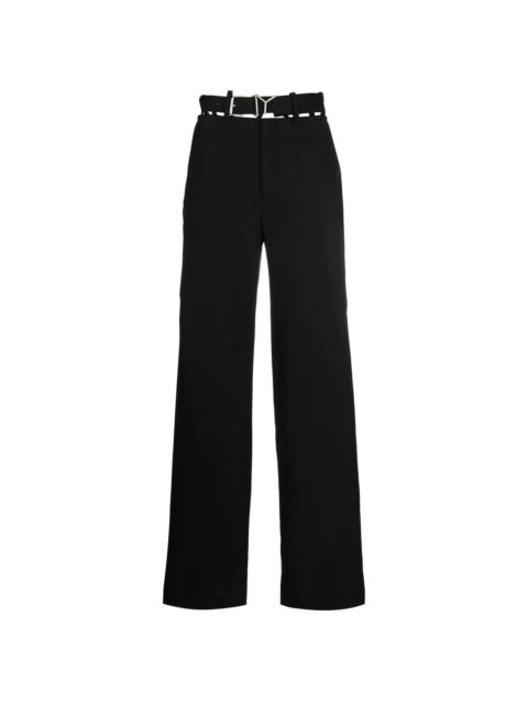 Y/Project Y-belt wide-leg trousers