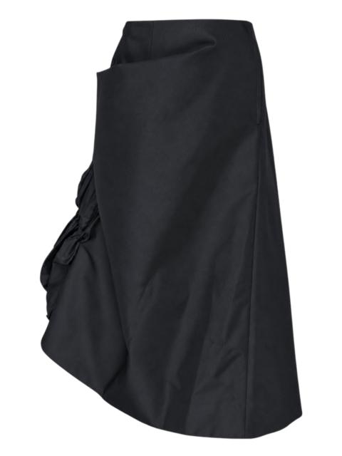 Comme Des Garçons Asymmetrical Midi Skirt