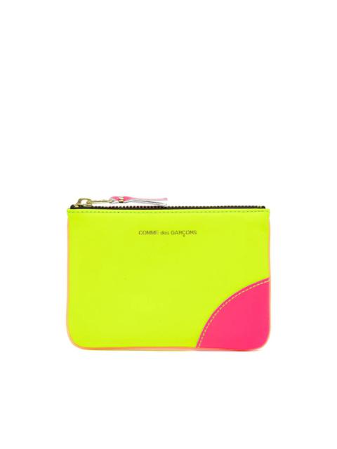 Super Fluo leather pouch