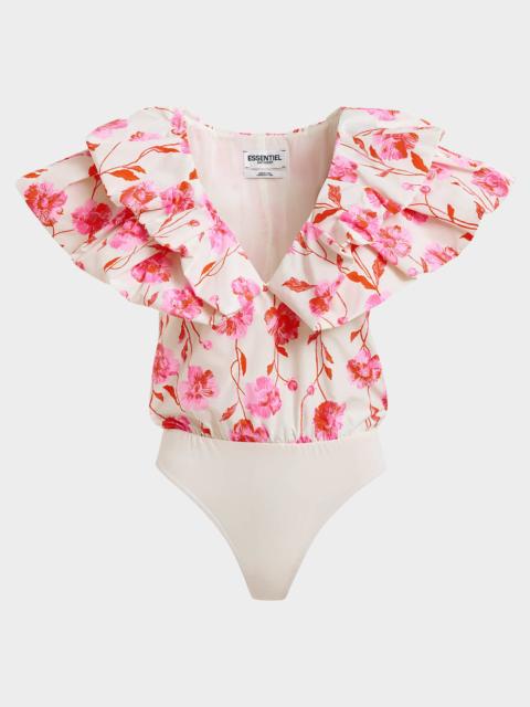 ESSENTIEL ANTWERP Hillary Voluminous Ruffle Bodysuit