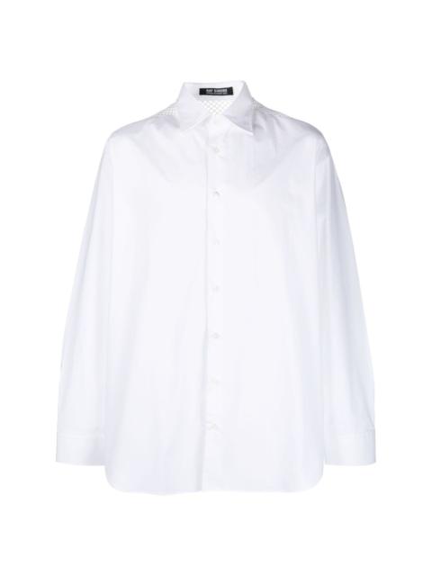 Raf Simons mesh-detail cotton shirt