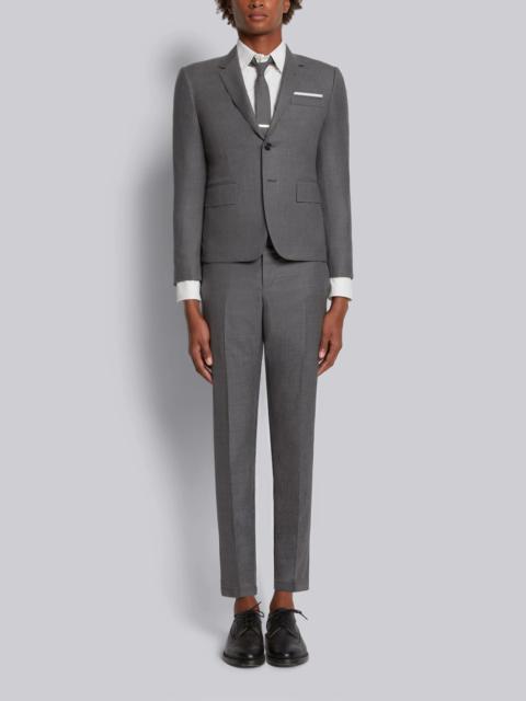 Thom Browne Medium Grey Super 120s Twill High Armhole Suit With Tie And Low Rise Skinny Trouser