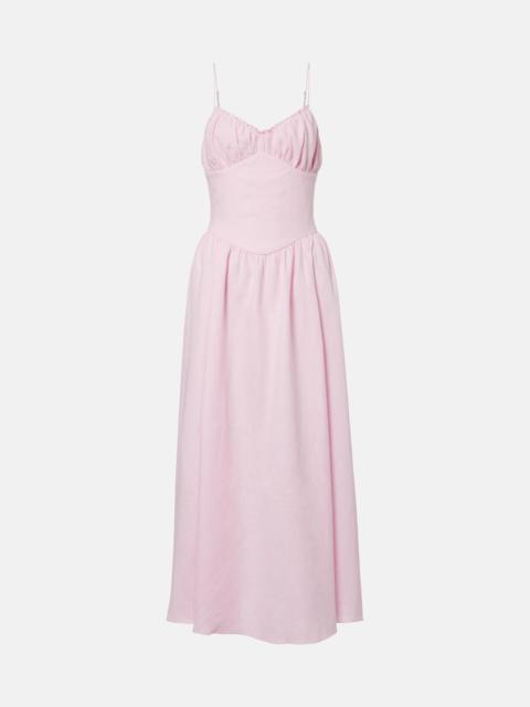 FAITHFULL Vares linen midi dress