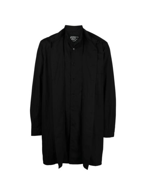 Yohji Yamamoto long-sleeve layered shirt