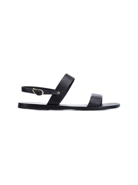 ANCIENT GREEK SANDALS Black Clio Leather Sandals